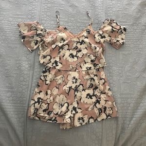 Silk floral romper